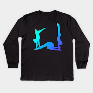 An acrobatic women’s trio Kids Long Sleeve T-Shirt